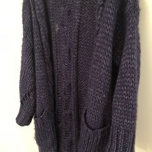 Deep Blue/Violet Fuzzy Cardigan